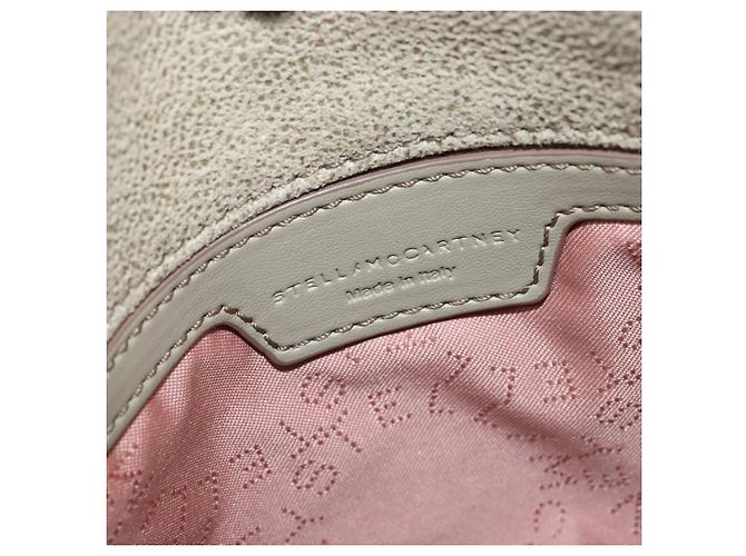 Autre Marque Borsa Falabella Chain Stella McCartney in poliestere beige argento 391698 Auth BA7343 - vista 12