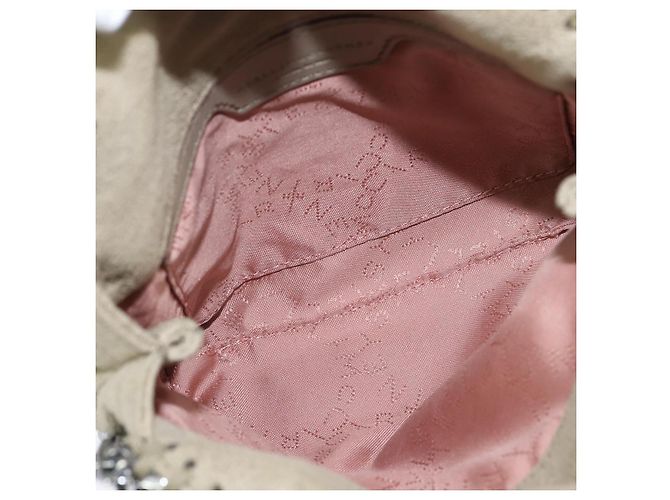 Autre Marque Borsa Falabella Chain Stella McCartney in poliestere beige argento 391698 Auth BA7343 - vista 13