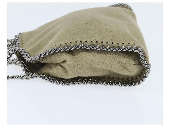 Autre Marque Borsa Falabella Chain Stella McCartney in poliestere beige argento 391698 Auth BA7343 - vista 4