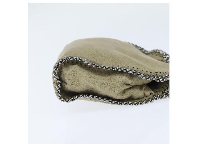 Autre Marque Borsa Falabella Chain Stella McCartney in poliestere beige argento 391698 Auth BA7343 - vista 5