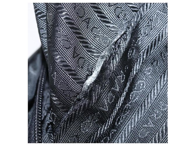 Borsa a Spalla PRADA Nylon Nero Argento Autentica am9554 - vista 11