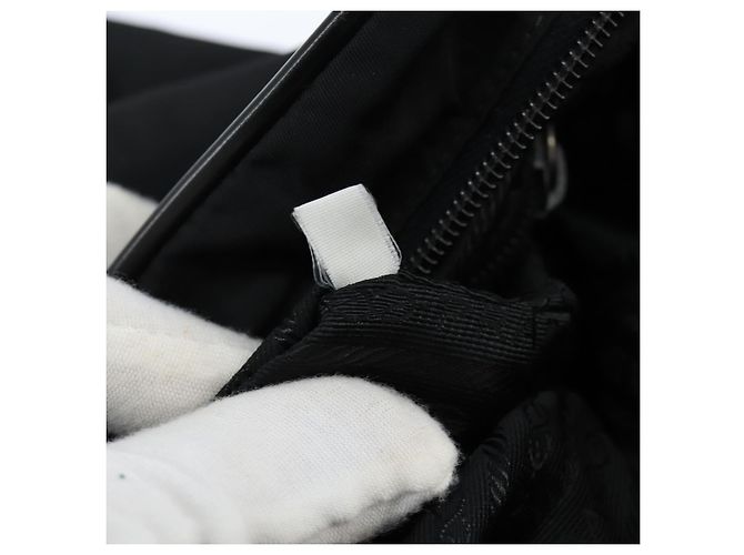Borsa a Spalla PRADA Nylon Nero Argento Autentica am9554 - vista 12