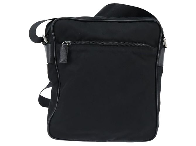 Borsa a Spalla PRADA Nylon Nero Argento Autentica am9554 - vista 2
