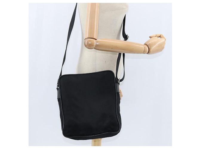 Borsa a Spalla PRADA Nylon Nero Argento Autentica am9554 - vista 22