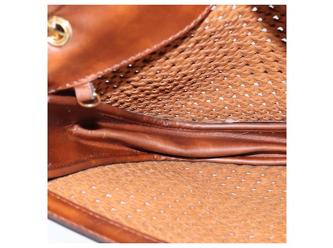 Autre Marque Borsa a spalla Stella McCartney in poliestere marrone oro Auth BA7348 D'oro - vista 18