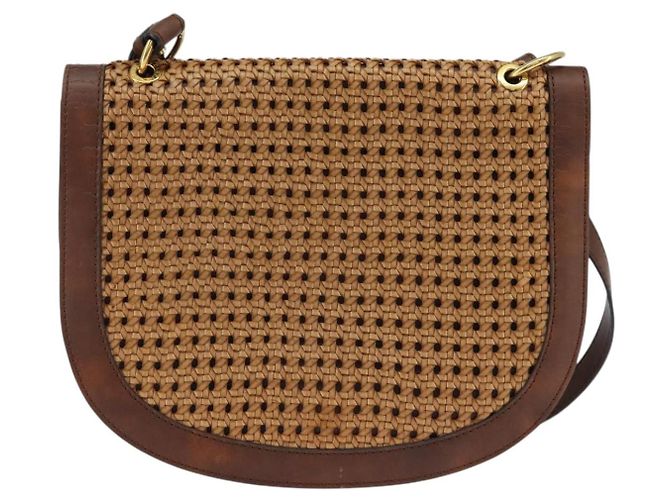 Autre Marque Borsa a spalla Stella McCartney in poliestere marrone oro Auth BA7348 D'oro - vista 2