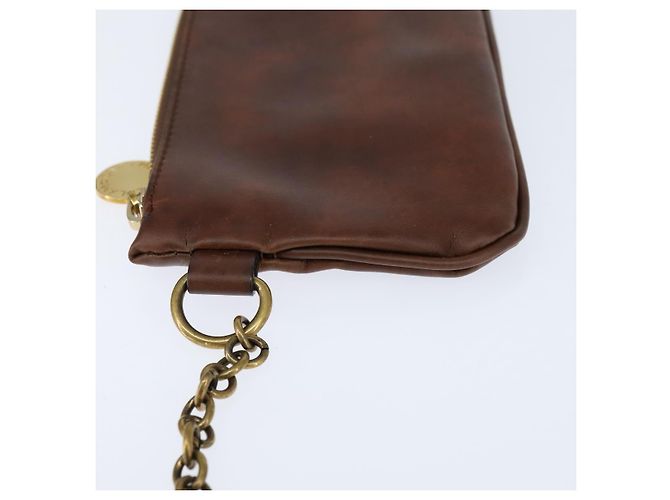 Autre Marque Borsa a spalla Stella McCartney in poliestere marrone oro Auth BA7348 D'oro - vista 21