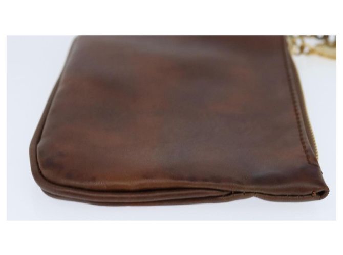 Autre Marque Borsa a spalla Stella McCartney in poliestere marrone oro Auth BA7348 D'oro - vista 22