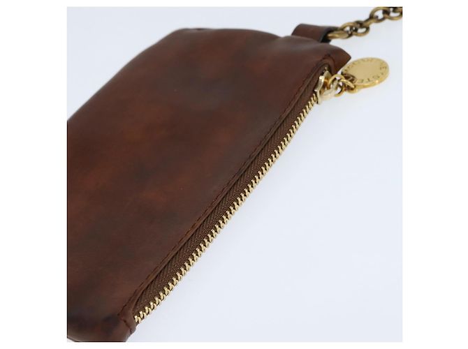 Autre Marque Borsa a spalla Stella McCartney in poliestere marrone oro Auth BA7348 D'oro - vista 23