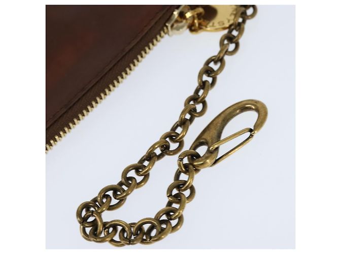 Autre Marque Borsa a spalla Stella McCartney in poliestere marrone oro Auth BA7348 D'oro - vista 24
