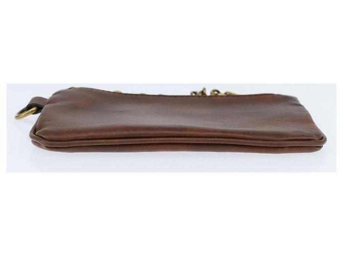 Autre Marque Borsa a spalla Stella McCartney in poliestere marrone oro Auth BA7348 D'oro - vista 25