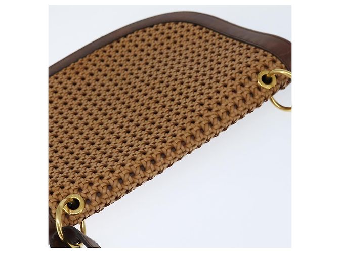 Autre Marque Borsa a spalla Stella McCartney in poliestere marrone oro Auth BA7348 D'oro - vista 6