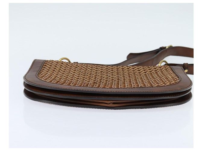 Autre Marque Borsa a spalla Stella McCartney in poliestere marrone oro Auth BA7348 D'oro - vista 9