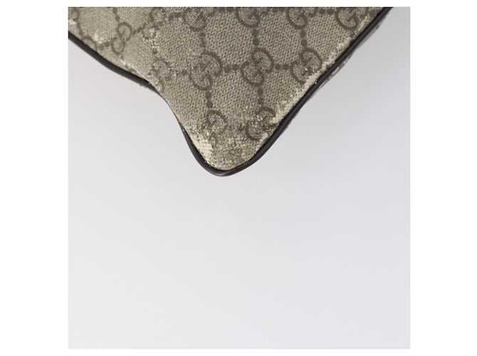 Borsa a spalla GG Supreme in PVC beige e argento di GUCCI 141626 Auth 146723 - vista 13