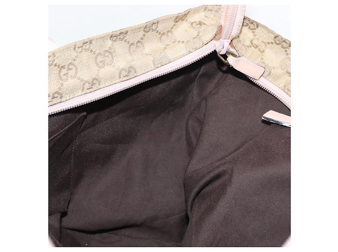 Borsa Tote in Canvas GG Gucci Beige Oro 131230 Auth BA7274 D'oro - vista 19