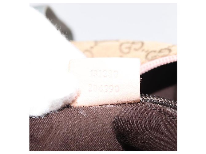 Borsa Tote in Canvas GG Gucci Beige Oro 131230 Auth BA7274 D'oro - vista 21