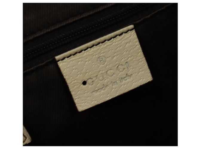 GUCCI GG Canvas Tote Bag Beige Silber 113017 Auth SW1705 - Ansicht 14