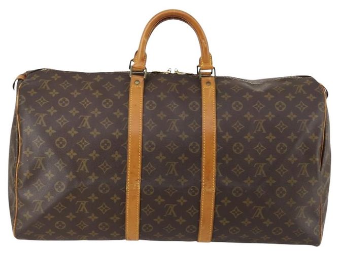LOUIS VUITTON Borsa Boston Monogram Keepall 55 M41424 LV Auth BA5651 Monogramma - vista 2