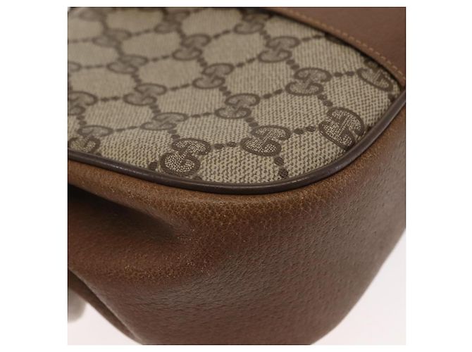 Borsa a Spalla Gucci GG Supreme Web Sherry Line PVC Beige 116 02 024 Auth ep11422 D'oro - vista 10