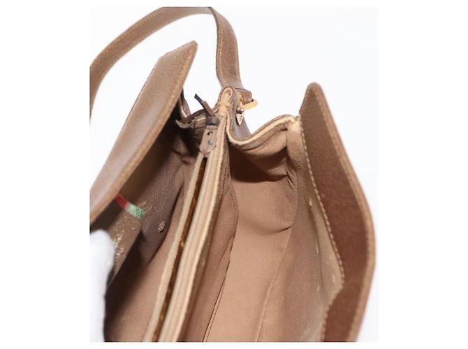 Borsa a Spalla Gucci GG Supreme Web Sherry Line PVC Beige 116 02 024 Auth ep11422 D'oro - vista 20