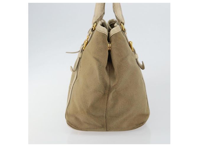 PRADA Borsa a mano in tela beige oro Auth 146705 D'oro - vista 5