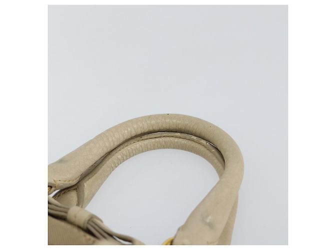 PRADA Borsa a mano in tela beige oro Auth 146705 D'oro - vista 8