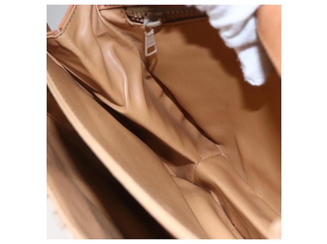 Céline Borsa a Spalla in Tela Macadam CELINE PVC Beige Oro Auth BA7051 D'oro - vista 18