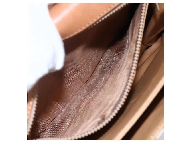 Céline Borsa a Spalla in Tela Macadam CELINE PVC Beige Oro Auth BA7051 D'oro - vista 19