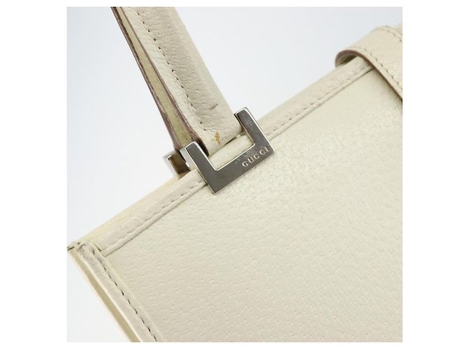 Borsa a mano GUCCI Jackie in pelle bianca e argento 002 1065 3444 Auth ep11352 Bianco - vista 15