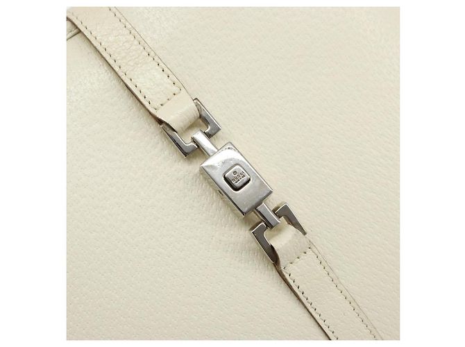 Borsa a mano GUCCI Jackie in pelle bianca e argento 002 1065 3444 Auth ep11352 Bianco - vista 16