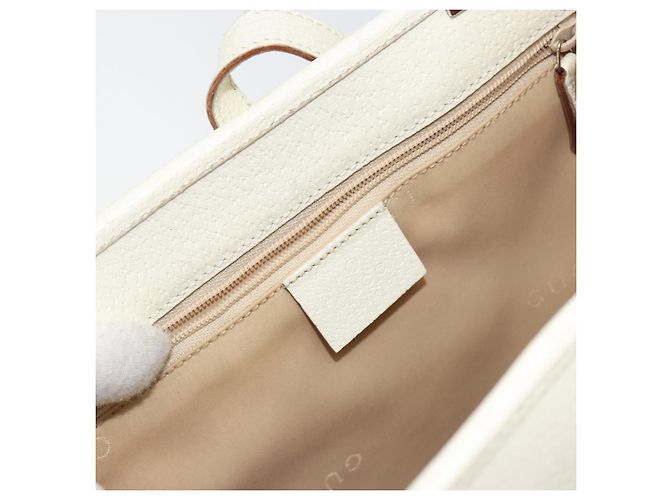 Borsa a mano GUCCI Jackie in pelle bianca e argento 002 1065 3444 Auth ep11352 Bianco - vista 17