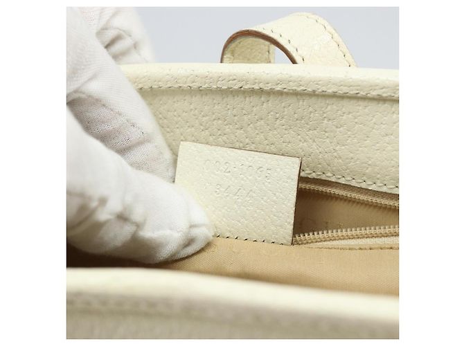 Borsa a mano GUCCI Jackie in pelle bianca e argento 002 1065 3444 Auth ep11352 Bianco - vista 22