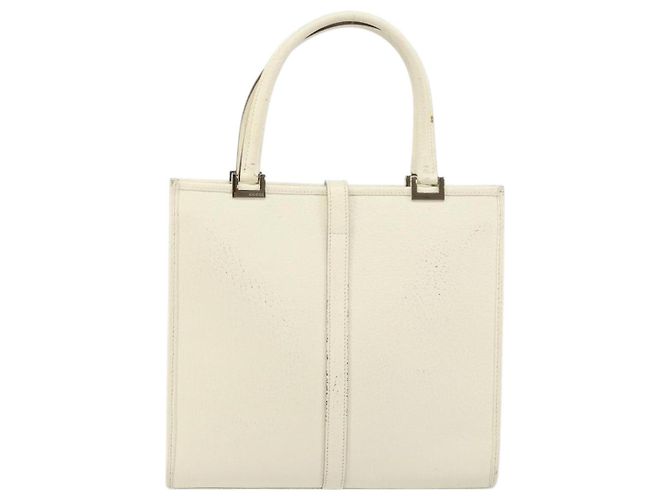 Borsa a mano GUCCI Jackie in pelle bianca e argento 002 1065 3444 Auth ep11352 Bianco - vista 3