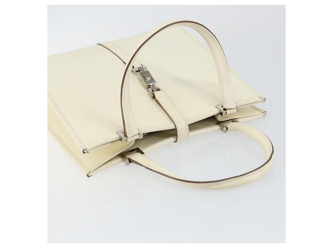 Borsa a mano GUCCI Jackie in pelle bianca e argento 002 1065 3444 Auth ep11352 Bianco - vista 6