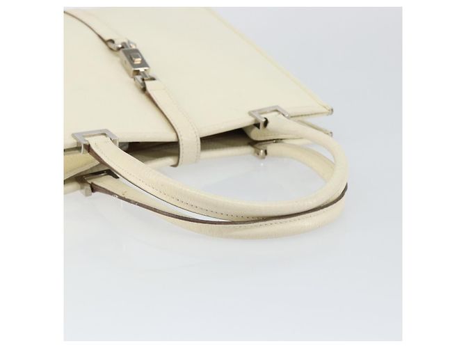 Borsa a mano GUCCI Jackie in pelle bianca e argento 002 1065 3444 Auth ep11352 Bianco - vista 7