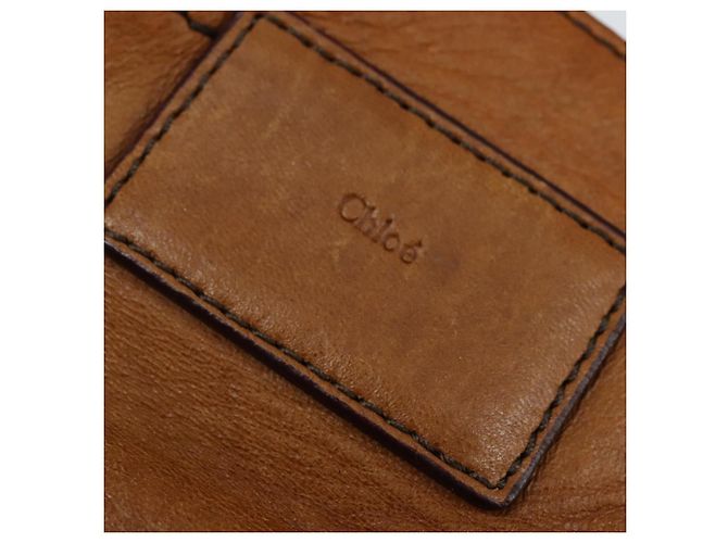 Chloé Borsa a mano in pelle Chloe Margaret 2 in 1 marrone oro Auth BA7073 D'oro - vista 16