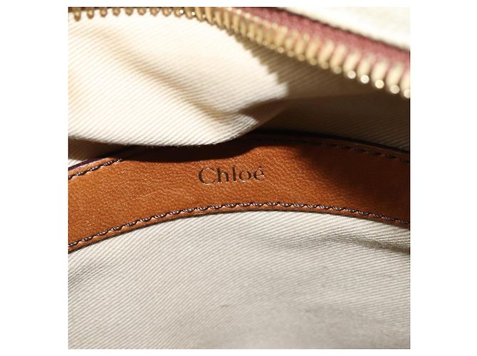 Chloé Borsa a mano in pelle Chloe Margaret 2 in 1 marrone oro Auth BA7073 D'oro - vista 18