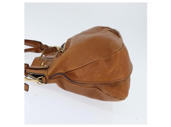 Chloé Borsa a mano in pelle Chloe Margaret 2 in 1 marrone oro Auth BA7073 D'oro - vista 4