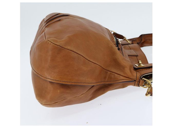 Chloé Borsa a mano in pelle Chloe Margaret 2 in 1 marrone oro Auth BA7073 D'oro - vista 5
