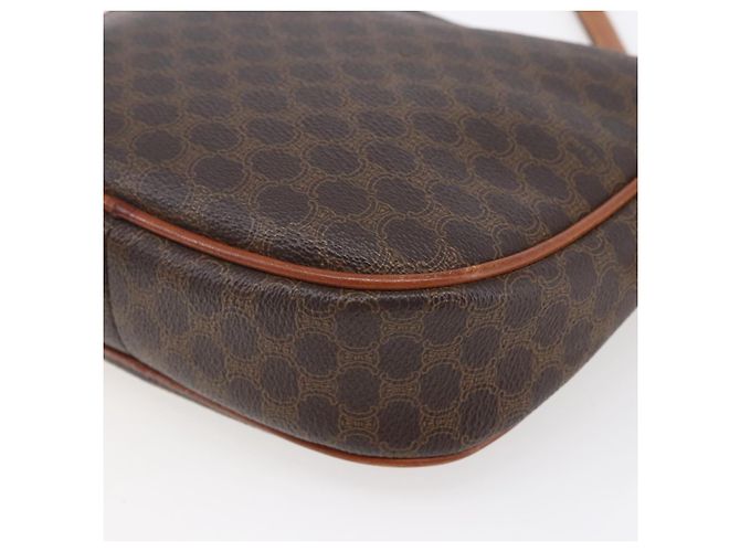 Céline Borsa a Spalla in Tela Macadam CELINE in Pelle PVC Marrone Oro Auth BA7050 D'oro - vista 12