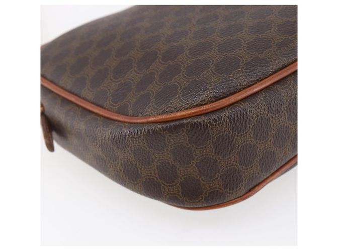Céline Borsa a Spalla in Tela Macadam CELINE in Pelle PVC Marrone Oro Auth BA7050 D'oro - vista 13