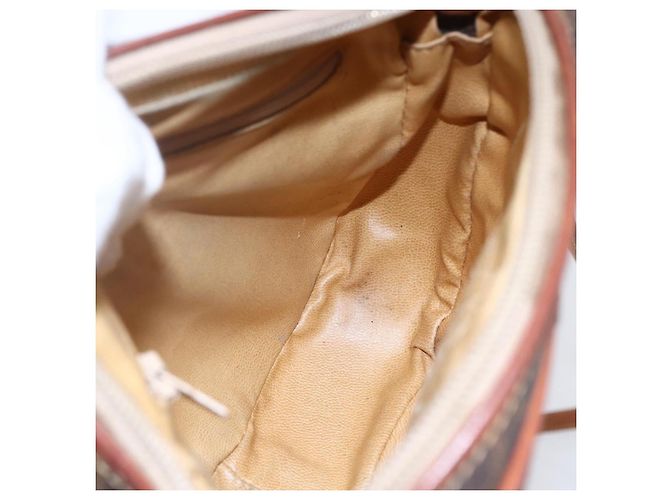 Céline Borsa a Spalla in Tela Macadam CELINE in Pelle PVC Marrone Oro Auth BA7050 D'oro - vista 17