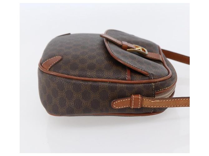 Céline Borsa a Spalla in Tela Macadam CELINE in Pelle PVC Marrone Oro Auth BA7050 D'oro - vista 5