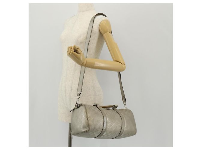 Gucci Borsa Boston GG Implementation in PVC 2 vie Argento 203696 Auth 148000 - vista 27