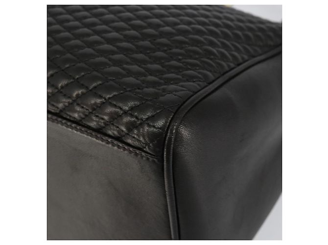 BALLY Handtasche aus Leder Schwarz Gold Auth BA7020 Golden - Ansicht 10
