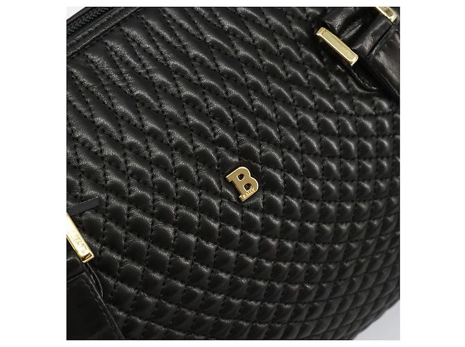 BALLY Handtasche aus Leder Schwarz Gold Auth BA7020 Golden - Ansicht 14