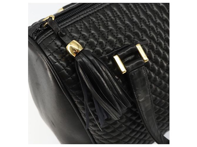 BALLY Handtasche aus Leder Schwarz Gold Auth BA7020 Golden - Ansicht 15