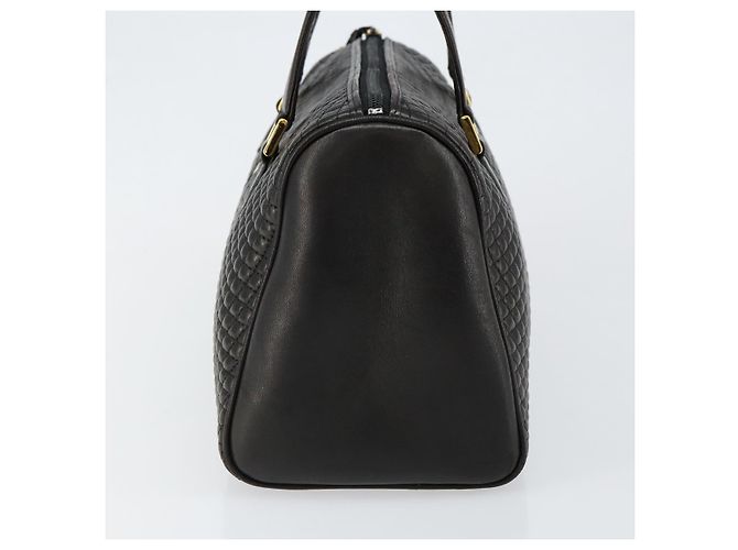 BALLY Handtasche aus Leder Schwarz Gold Auth BA7020 Golden - Ansicht 4