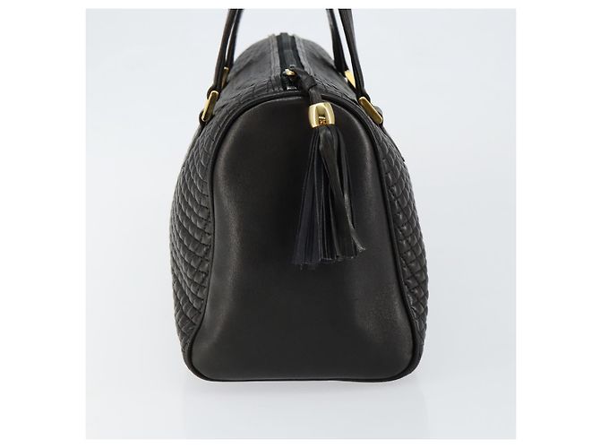 BALLY Handtasche aus Leder Schwarz Gold Auth BA7020 Golden - Ansicht 5