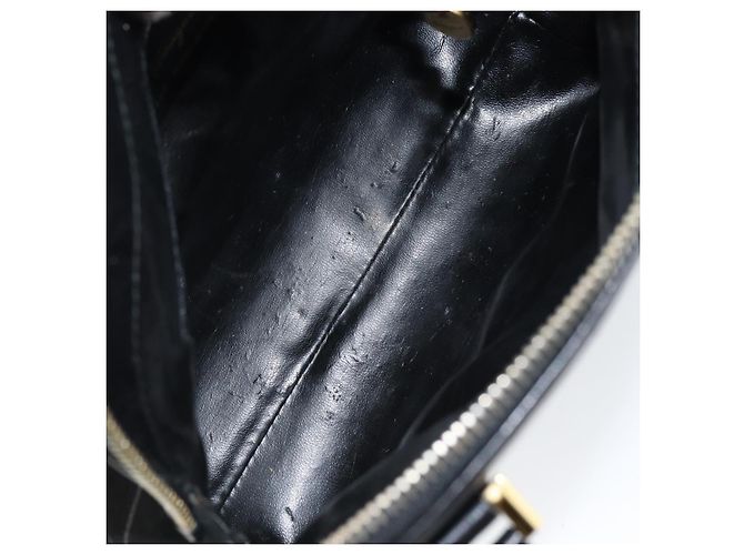 Salvatore Ferragamo Schultertasche aus Leder Wildleder Schwarz Gold Auth BA7056 Golden - Ansicht 16